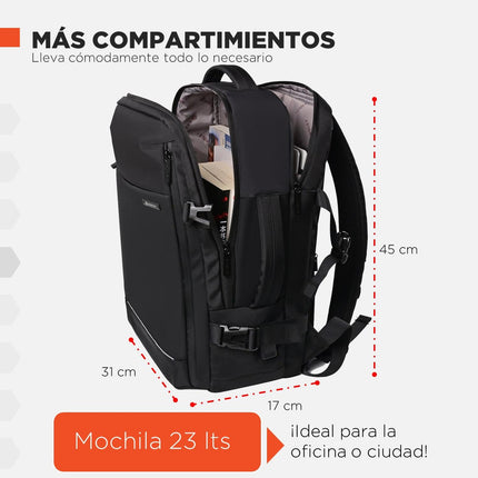 Mochila Urbana Brussels 23 L – Impermeable, Antirrobo y Conector USB