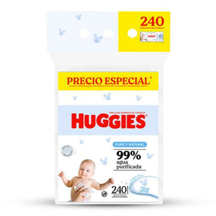 Toallitas húmedas Huggies Puro y Natural 240 unid