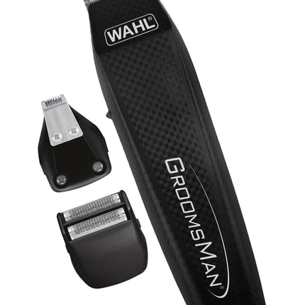 Cortadora de Cabello Wahl Groomsman Kit 05537-3008 – 3 Cabezas Intercambiables, Alimentación por 2 Pilas AA
