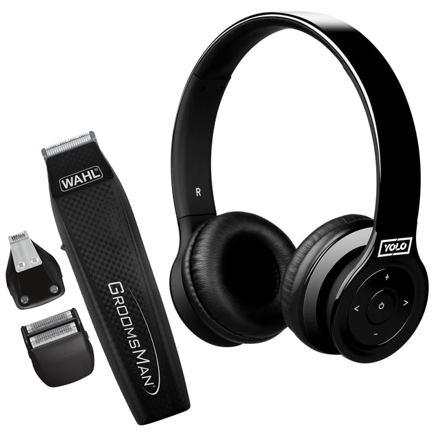 Combo Cortadora de Cabello Groomsman Wahl 05537-3008 + Auriculares Bluetooth Yolo YHP530 Flow