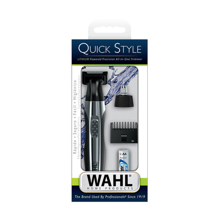 Recortadora Quickstyle Wahl 05604-018 – 3 Cabezales, Uso Húmedo/Seco, Alimentación Pilas AA