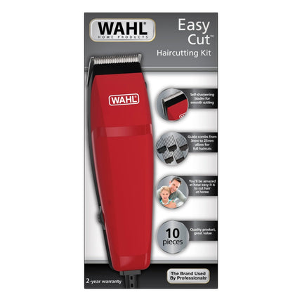 Cortadora de Cabello Wahl Easy Cut 09314-2718 – Cuchilla Autoafilable, 5 Peines Guía