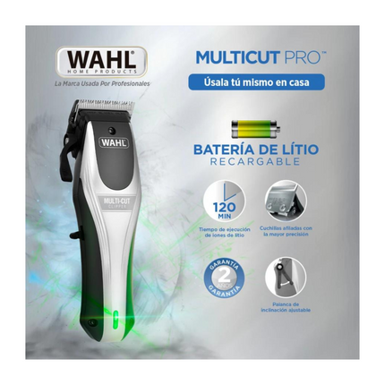 Cortadora de Cabello Recargable Wahl Multi-Cut Pro 09657-008 – Kit Completo de 21 Piezas