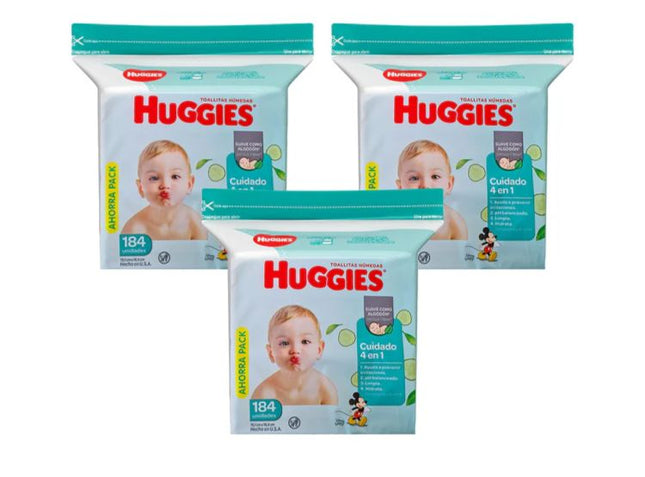 MEGA PACK CUIDADO 4 EN 1 - 552 UND (3 TOALLITAS 4EN1 )
