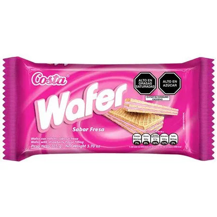 Wafer COSTA Sabor a Fresa Bolsa 105g