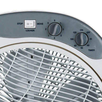 Ventilador Sobremesa BOX 12 Pulgadas Con timer KF-12B3 Blanco