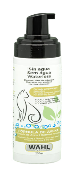 Shampoo para gatos sin agua fórmula de avena Wahl 3027596S