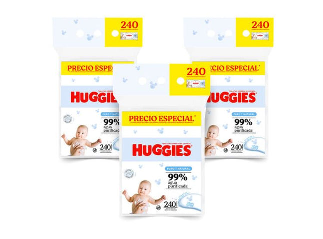 Pack Toallitas Puro & Natural x240 (3 toallitas de P&N x240)