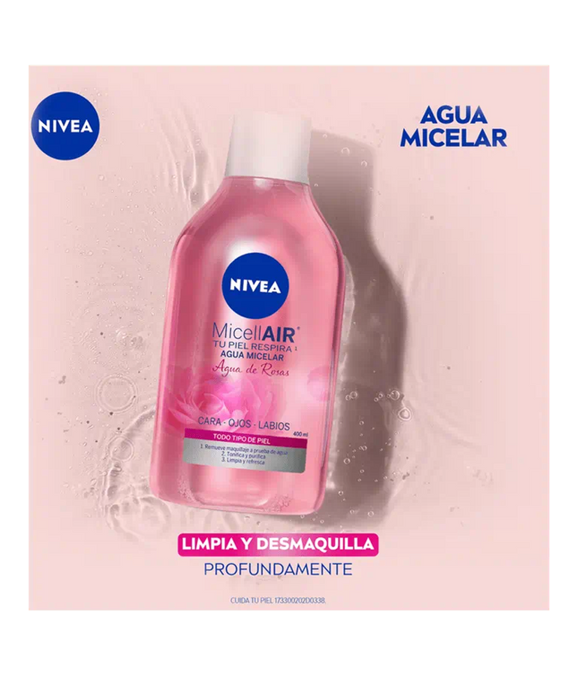 NIVEA - MicellAIR Agua Micelar con Agua de Rosas 400ml