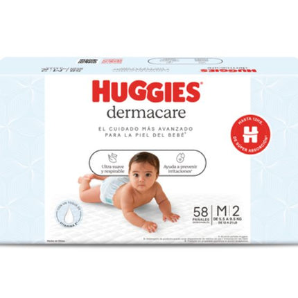 Pañal Huggies Dermacare Talla M X 58 Unid