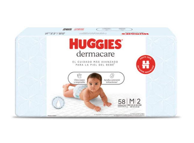Pañal Huggies Dermacare Talla M X 58 Unid