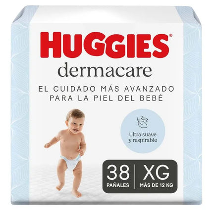 PAÑALES HUGGIES DERMACARE TALLA XG X38 UN
