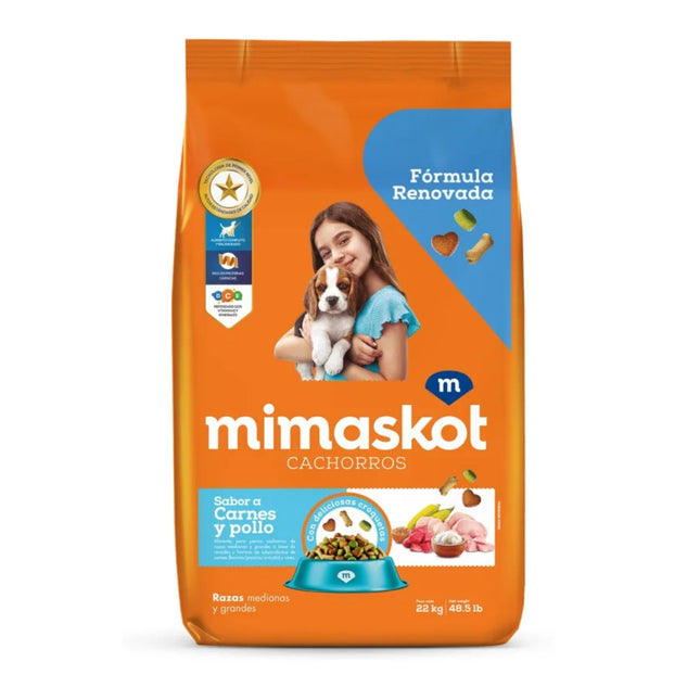 Mimaskot Cachorros Razas Medianas y Grandes Sabor Carne y Pollo – Alimento Seco para Perros 22kg