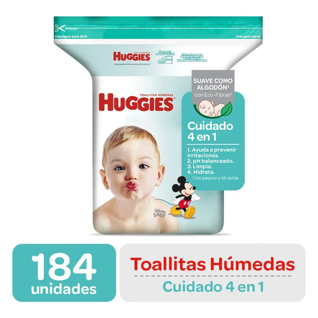 Toallitas Húmedas Huggies Cuidado 4 En 1 - 184 Und
