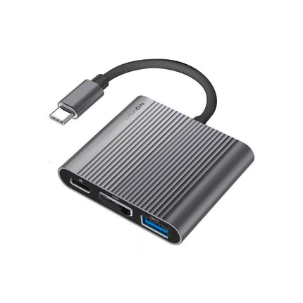 Hub USB-C 3 en 1 LinkOn – HDMI 4K@30 Hz, Carga PD 55 W y USB 3.0 5 Gbps