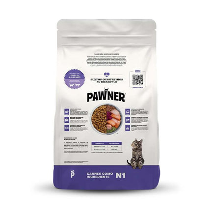 Pawner Cat Con Pollo Y Salmon Esterilizados Ad 8Kg