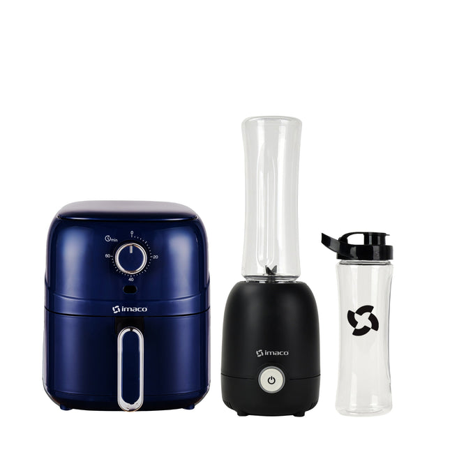 Combo Freidora de Aire AF2380A + Licuadora Personal Quick Mix BL9651TG Imaco