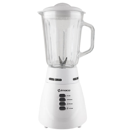 Licuadora Imaco BL4125V – 500 W, 1.5 Litros, 2 Velocidades, Vaso de Vidrio