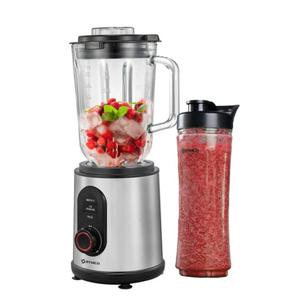 Licuadora de acero inoxidable 1200w con vaso de vidrio 1.5 litros Imaco