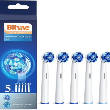 Cabezales de Repuesto Bitvae R2 Compatibles con Oral-B Braun Pack x5