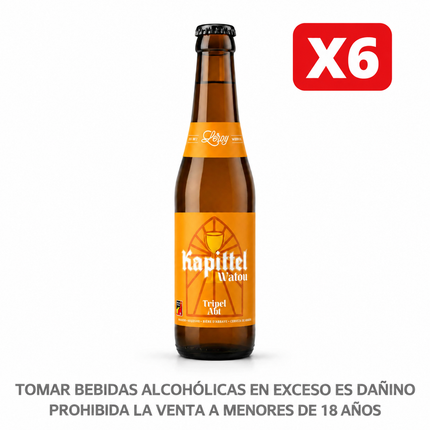 Six Pack Cerveza Leroy Kapittel Tripel Abt Botella 330 ml.