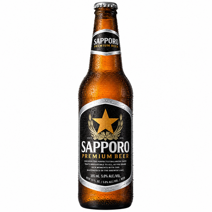 Six Pack Cerveza Sapporo Premium Lager 355 ml
