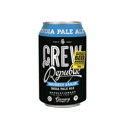 Six Pack Cerveza Crew Republic Drunken Sailor IPA en lata de 330 ml.