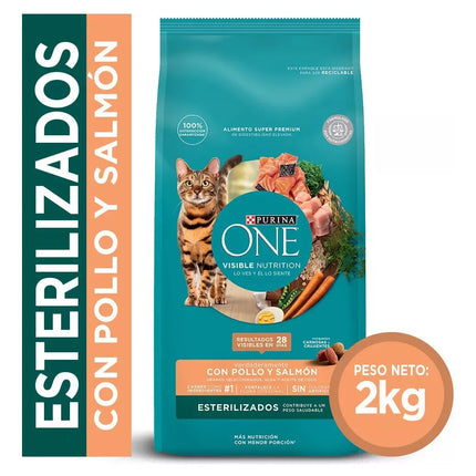 Purina ONE Salmón – Alimento Seco para Gatos Esterilizados 2kg