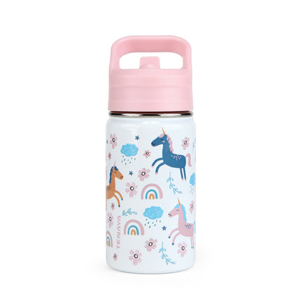 Botella Infantil Tenaya Dakota 360 ml – Acero Inoxidable, Tapa Antiderrames y Cañita BPA Free