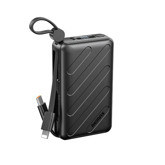 Power Bank REMAX FC-08 10000mAh PD + QC 20W con cables Lightning y USB-C negro