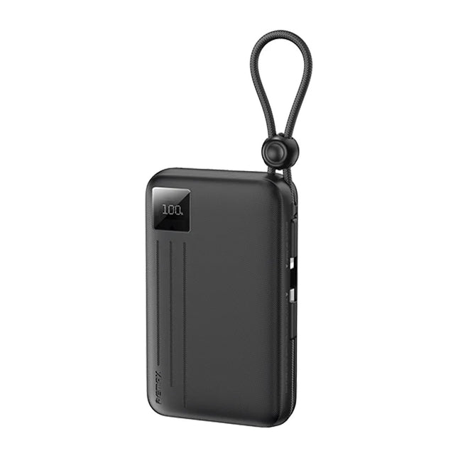 Power Bank REMAX FC-13 10000mAh 22.5W con cables Lightning y USB-C negro