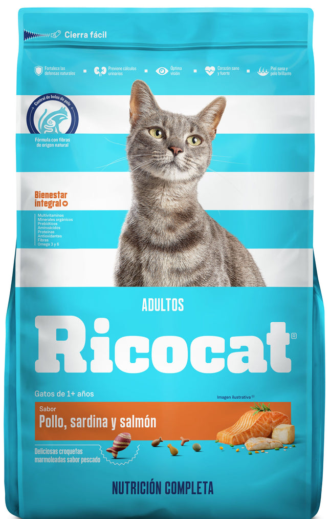 RICOCAT SB POLLO SARDINA SALMON AD 9KG