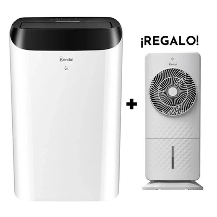 Aire Acondicionado Portátil y Deshumidificador 14000 BTU + Ventilador 4 En 1 Kendal de REGALO