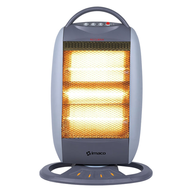 Estufa Halógena Imaco HH1200 – 1200 W, 3 Niveles de Potencia, Oscilación 120°, Seguridad Antivuelco