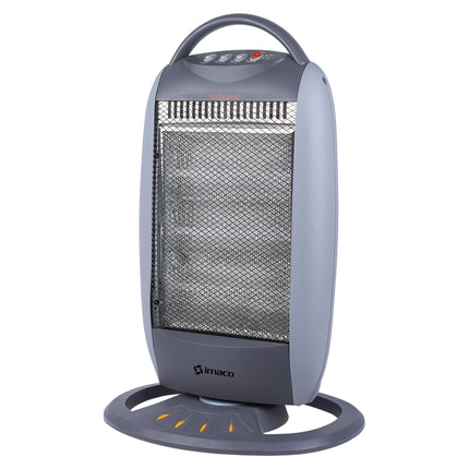 Estufa Halógena Imaco HH1200 – 1200 W, 3 Niveles de Potencia, Oscilación 120°, Seguridad Antivuelco
