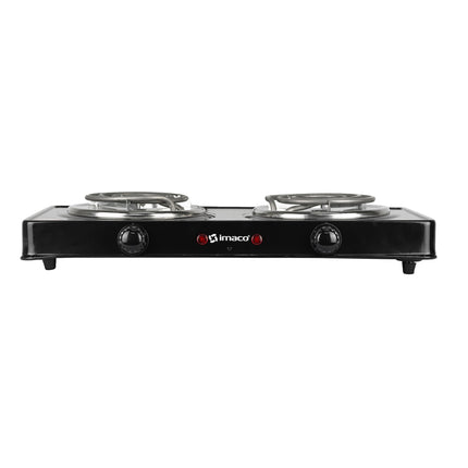 Combo Cocina Eléctrica 2 Hornillas + Hervidor Metálico 1.8L KE1801 Imaco