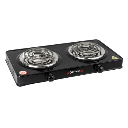 Combo Cocina Eléctrica 2 Hornillas + Hervidor Metálico 1.8L KE1801 Imaco