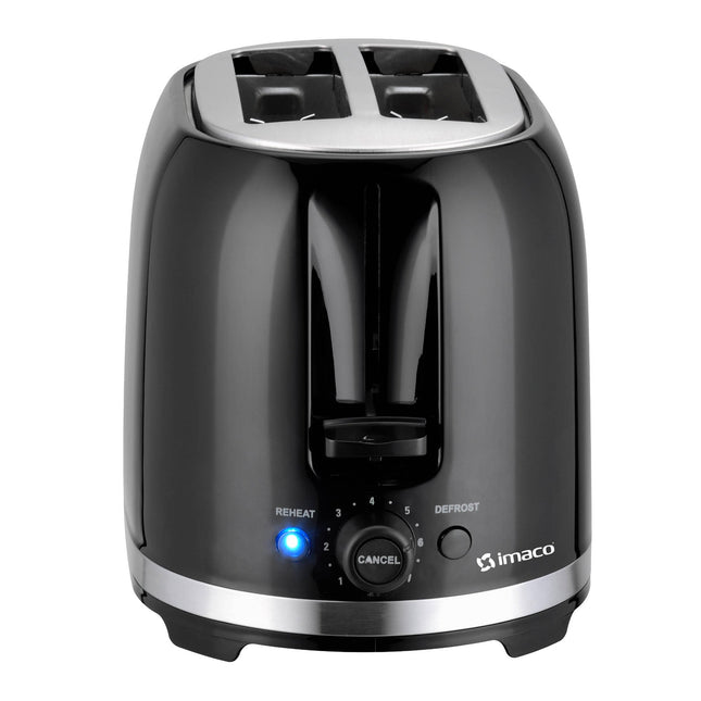 Tostadora Imaco IBT2085N – 850 W, 2 Rebanadas, Control de Dorado Variable, Color Negro