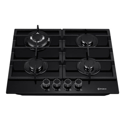 Cocina encimera a gas de vidrio templado 4 hornillas