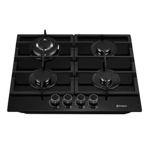 Cocina encimera a gas de vidrio templado 4 hornillas