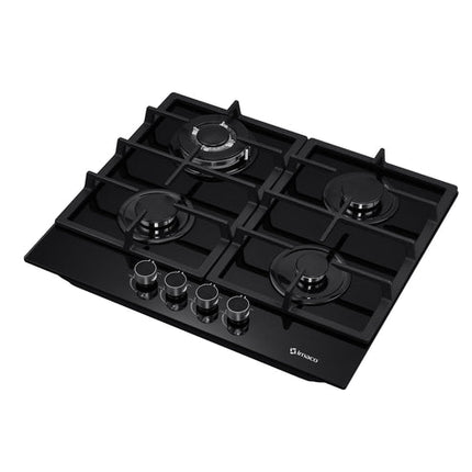 Cocina encimera a gas de vidrio templado 4 hornillas