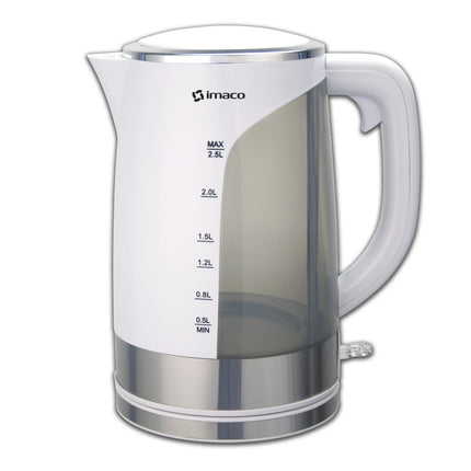 Hervidor Eléctrico Plástico 2.5L Blanco Imaco KE2500