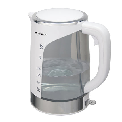 Hervidor Eléctrico Plástico 2.5L Blanco Imaco KE2500