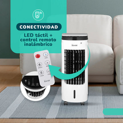 Enfriador de Aire y Ventilador Kendal 4 en 1 Potencia 60W 3.5ltrs