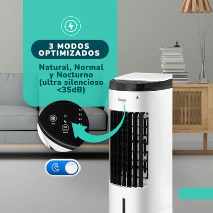 Enfriador de Aire y Ventilador Kendal 4 en 1 Potencia 60W 3.5ltrs