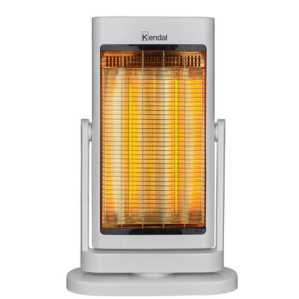 Estufa Eléctrica Fibra de Carbono Blanca KENDAL Potencia 900W Calefacción Rápida Oscilante