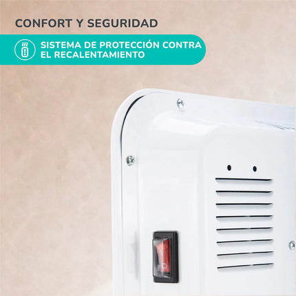 Panel Convector Kendal KPN-1500AL Blanco WiFi 1500W Hasta 18 m² Piso o Muro