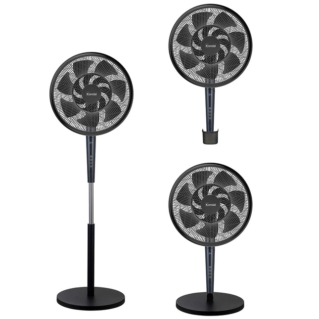 Ventilador Kendal KVP-TURBO3 3x1 - Aspas Dobles 14 - 55W - Control Remoto y Pantalla LED