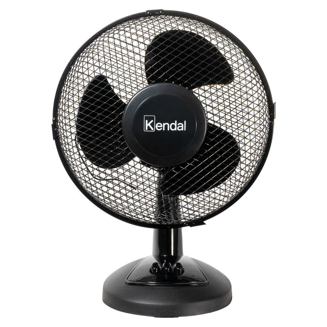 Ventilador Sobremesa Negro 9 Pulgadas, Silencioso, 2 Velocidades, Motor De Cobre, Potencia 20w, Ideal Para Mesa Y Escritorios