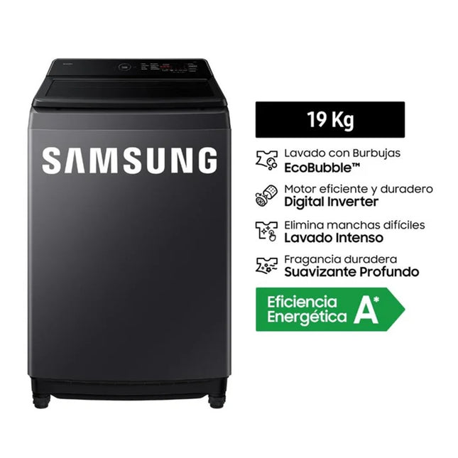 Lavadora Samsung Ecobubble 19kg WA40F19E7CPE